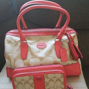 Coach Purse & Wallet (Signature Haley Satchel)